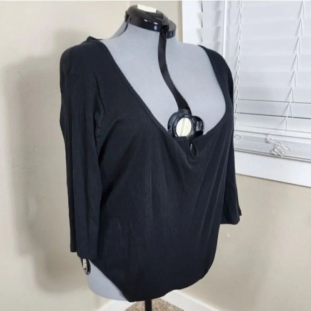 Simply Be Bodysuit Size 24 NWT Plus Size Black - Plus Size Bodysuit